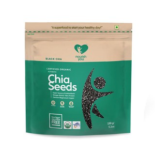 Hạt chia đen hữu cơ Organic Black Chia Seeds Nourish You Gói 150g