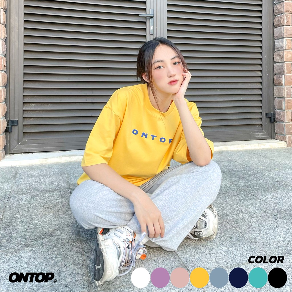 Áo thun local brand chính hãng tay lỡ form rộng nam nữ nhiều màu ONTOP - Pyramid | BigBuy360 - bigbuy360.vn