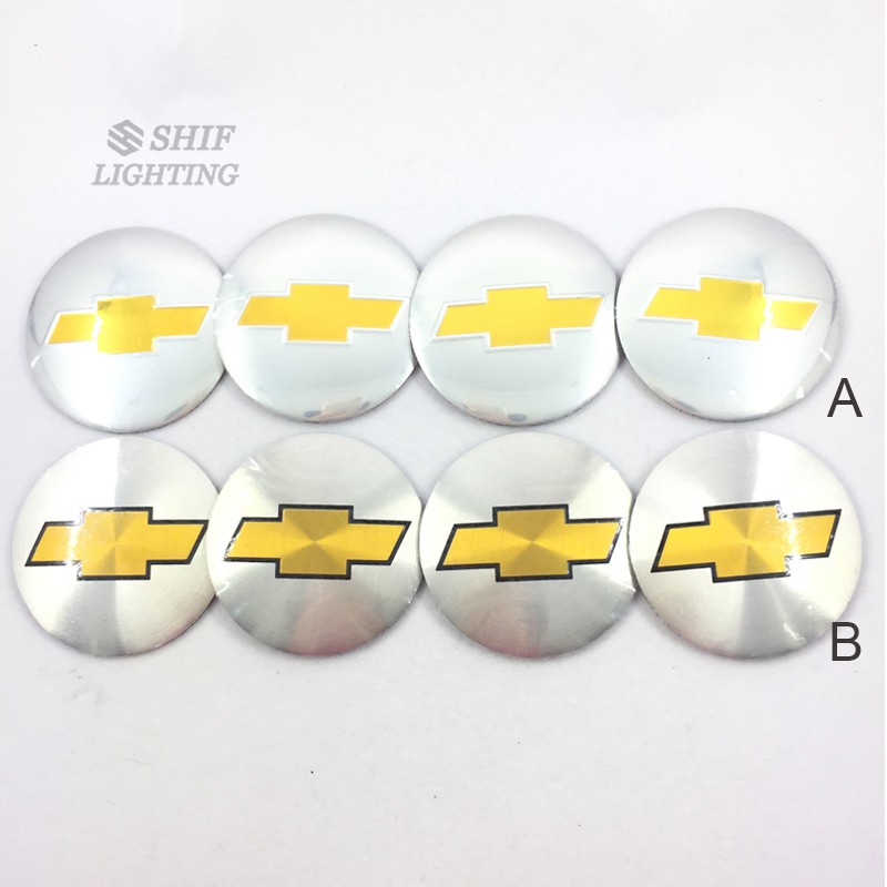 Set 4 ốp dán nắp trung tâm lốp bánh xe Chevrolet