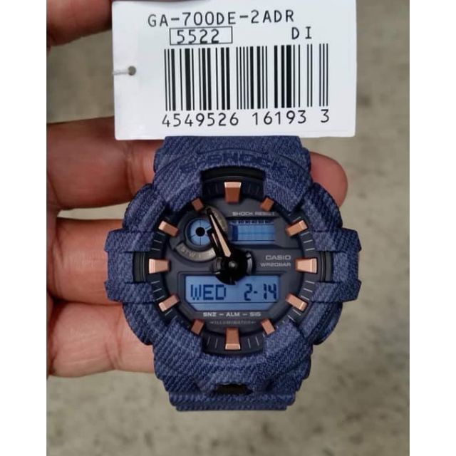 Đồng hồ đôi Casio G-Shock GA-700DE-2A và Baby-G BA-110DE-2A1 chống sốc , chống nước , bảo hành 12 tháng