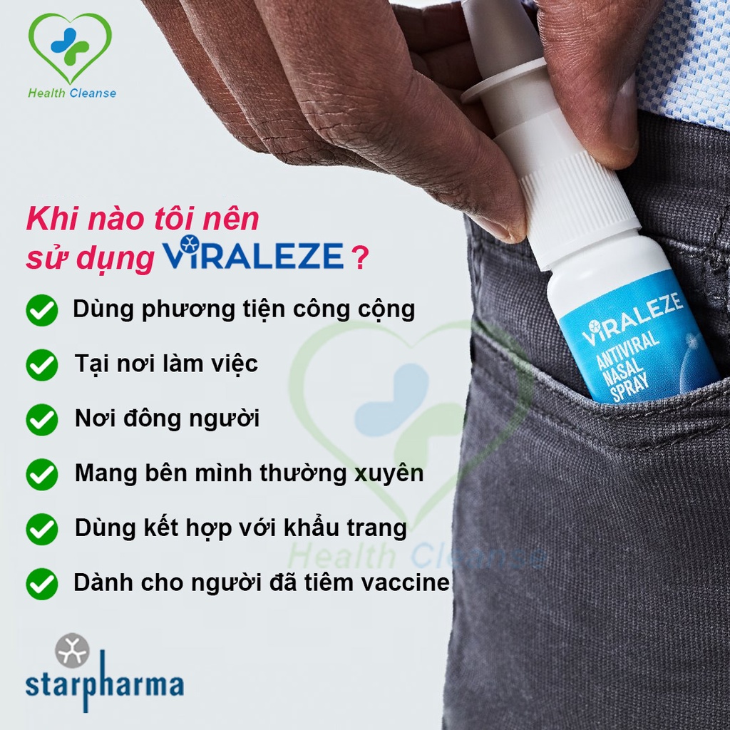 Xịt mũi Viraleze 10ml –  dung dịch xịt mũi kháng covid bảo vệ đường hô hấp [Xuất xứ: Australia]