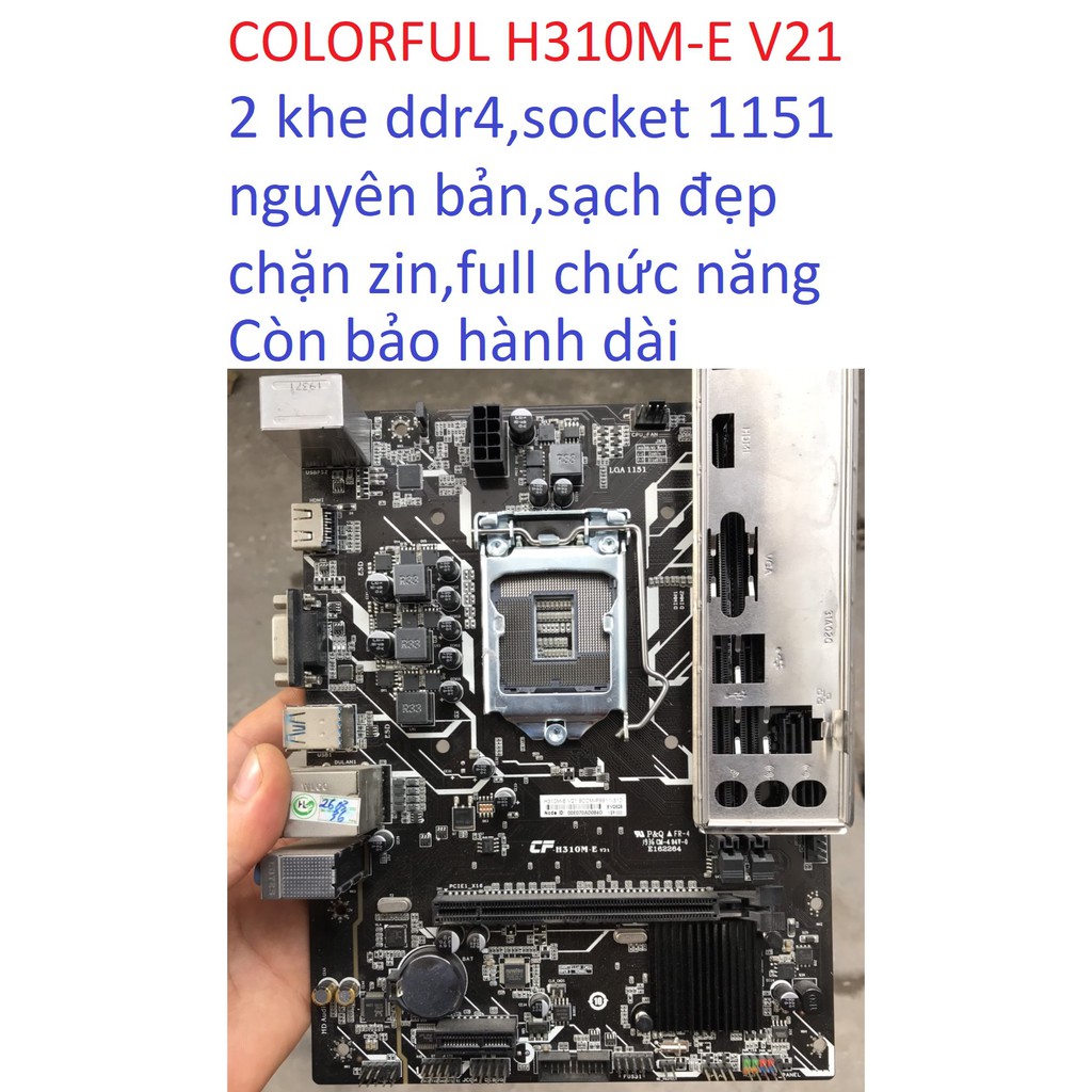 Main COLORFUL H310 2 khe ram ddr4 socket 1151 v2 mainboard bo mạch chủ máy tính PC H310M-E V21,E5300