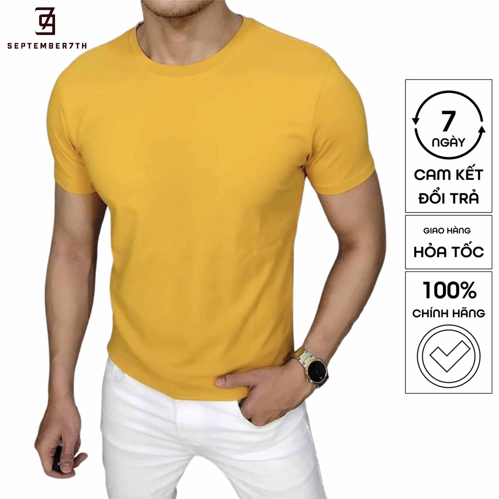 Áo thun Cổ tròn Cotton Bamboo trơn - XUẤT XỊN SEPTEMBER 7TH