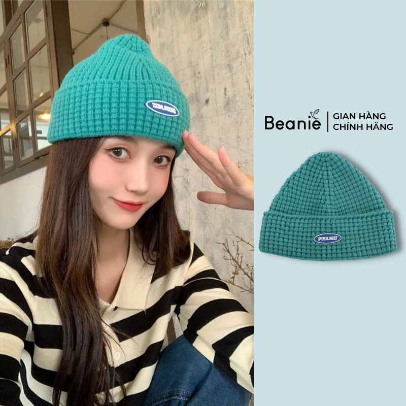 Mũ Len Dáng Bucket Tai Bèo BEANIE Dệt Kim Cao Cấp, Nón Len Nữ Trơn Hàn Quốc Đẹp Nhiều Màu Đen, Be B007