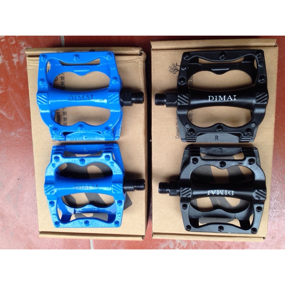 Pê đan/ Bàn đạp xe đạp thể thao nhôm Dimai, hỗ trợ chạy bằng vòng bi, siêu trơn tru, đạp cực tốt