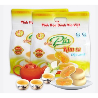 BÁNH PIA ,KIM SA LÁ DỨA (KIM SA ĐÂU XANH) 12cai