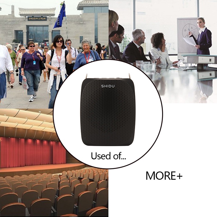 Máy trợ giảng không dây SHIDU SD-S615 tặng micro kẹp áo có dây - Hàng nhập khẩu