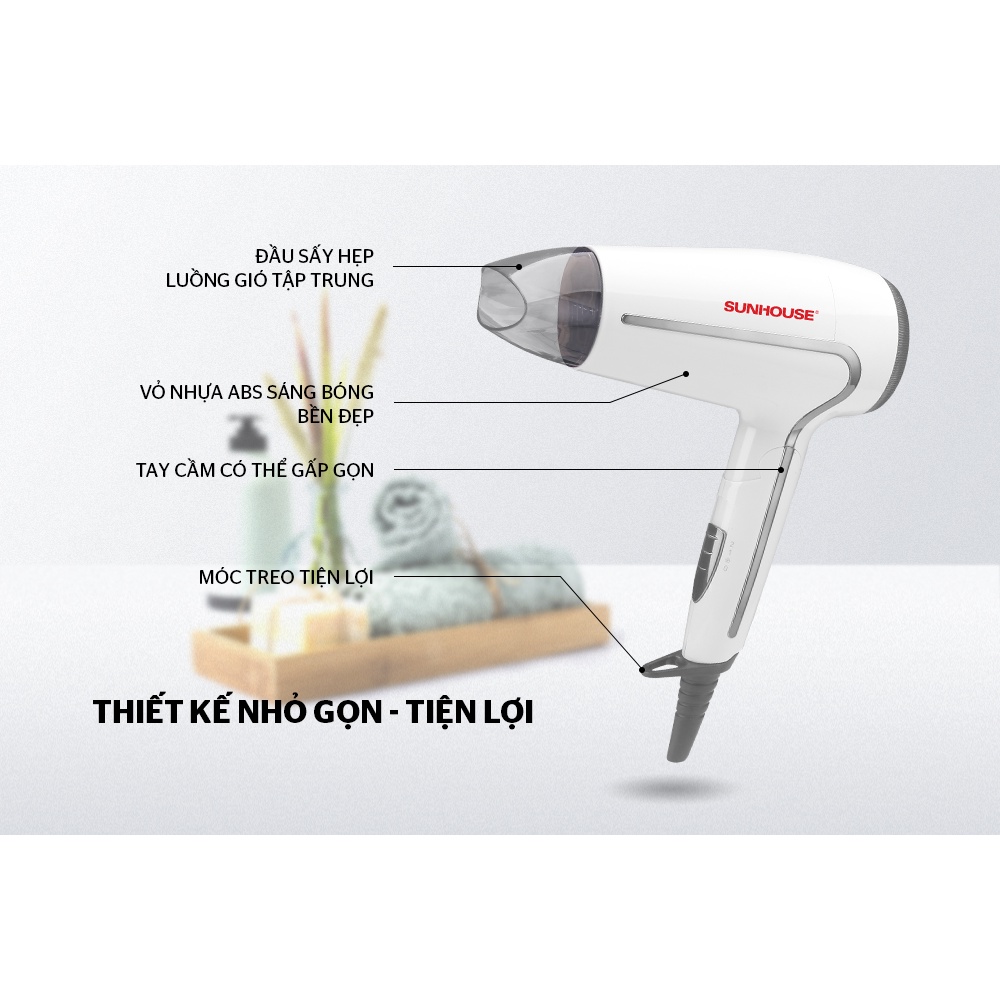 |CHÍNH HÃNG| Máy sấy tóc Sunhouse SHD2308W