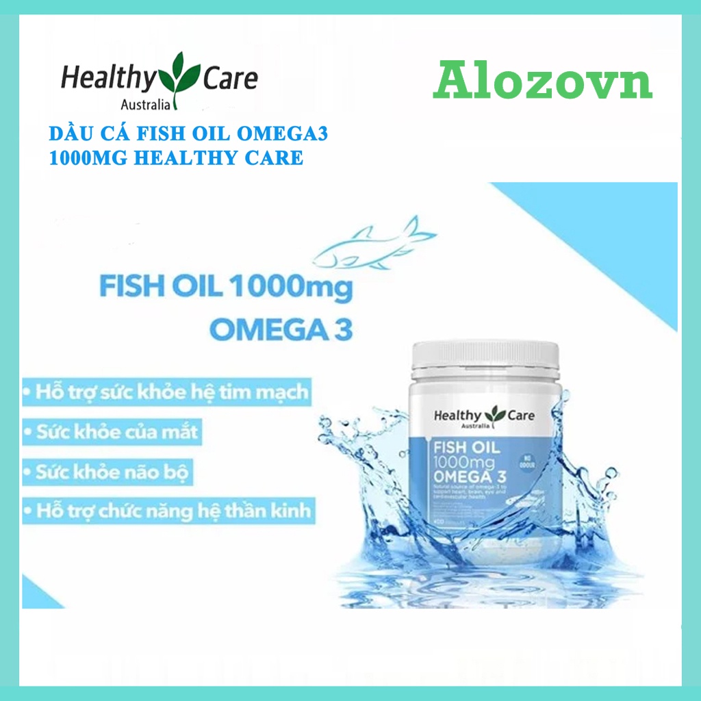 Dầu cá Omega 3 Healthy Care Fish oil 1000mg của Úc, 400 viên