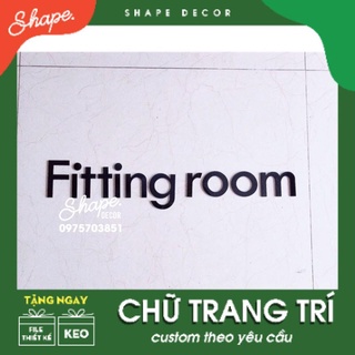 Chữ nổi mica đen dán tường Ảnh thật