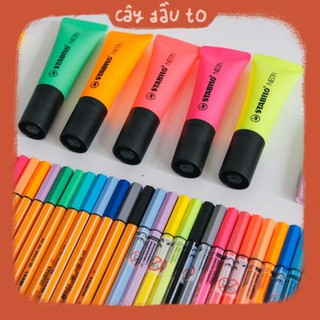Bộ 5 Bút Highlight Stabilo Neon Dạng Tuýp