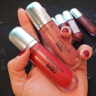 [Hàng mới về] Son môi NOVO mềm mịn như nhung dưỡng ẩm chống thấm nước thích hợp cho học sinh