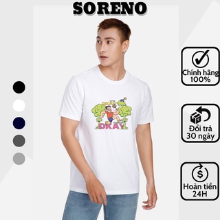Áo thun cotton compact tay ngắn form rộng unisex in "it's okay to not be okay" cm01 | soreno