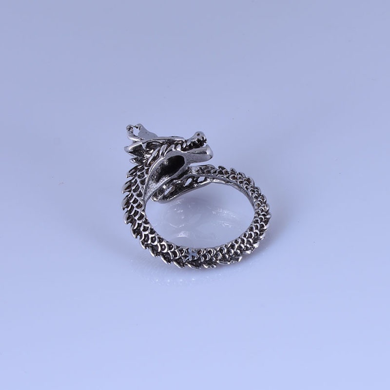Nhẫn hình rồng bằng thép không gỉ