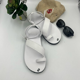 Dép xăng đan nữ đế bằng màu trắng ( sandal đồng nai )