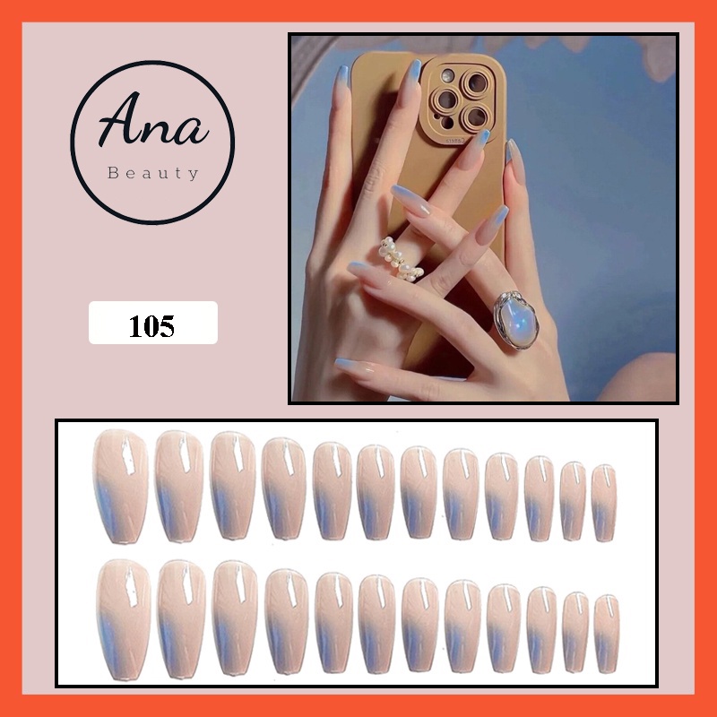 Móng tay giả kèm keo dài sang chảnh cá tính móng giả đính đá giá rẻ Anabeauty