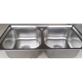 CHẬU RỬA CHÉN INOX(có bộ xả inox đi kèm) 78-43-23
