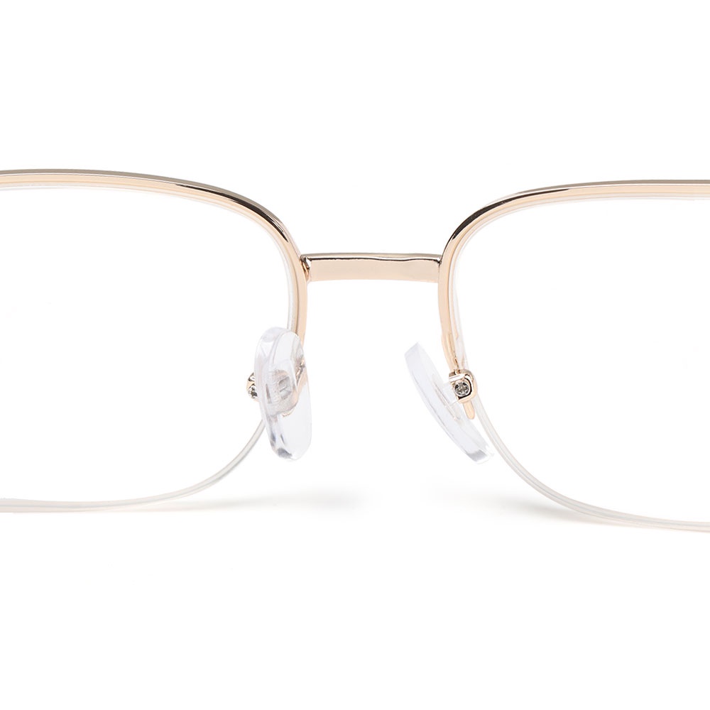 Kính Đọc Sách Gọng Nửa Gọng Kim Loại Độ Phân Giải Cao + 1.00 ~ + 4.00