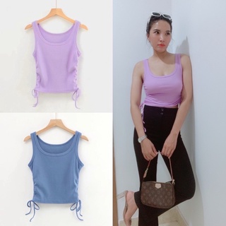 Áo 3 lỗ cotton rút eo [ảnh thật]