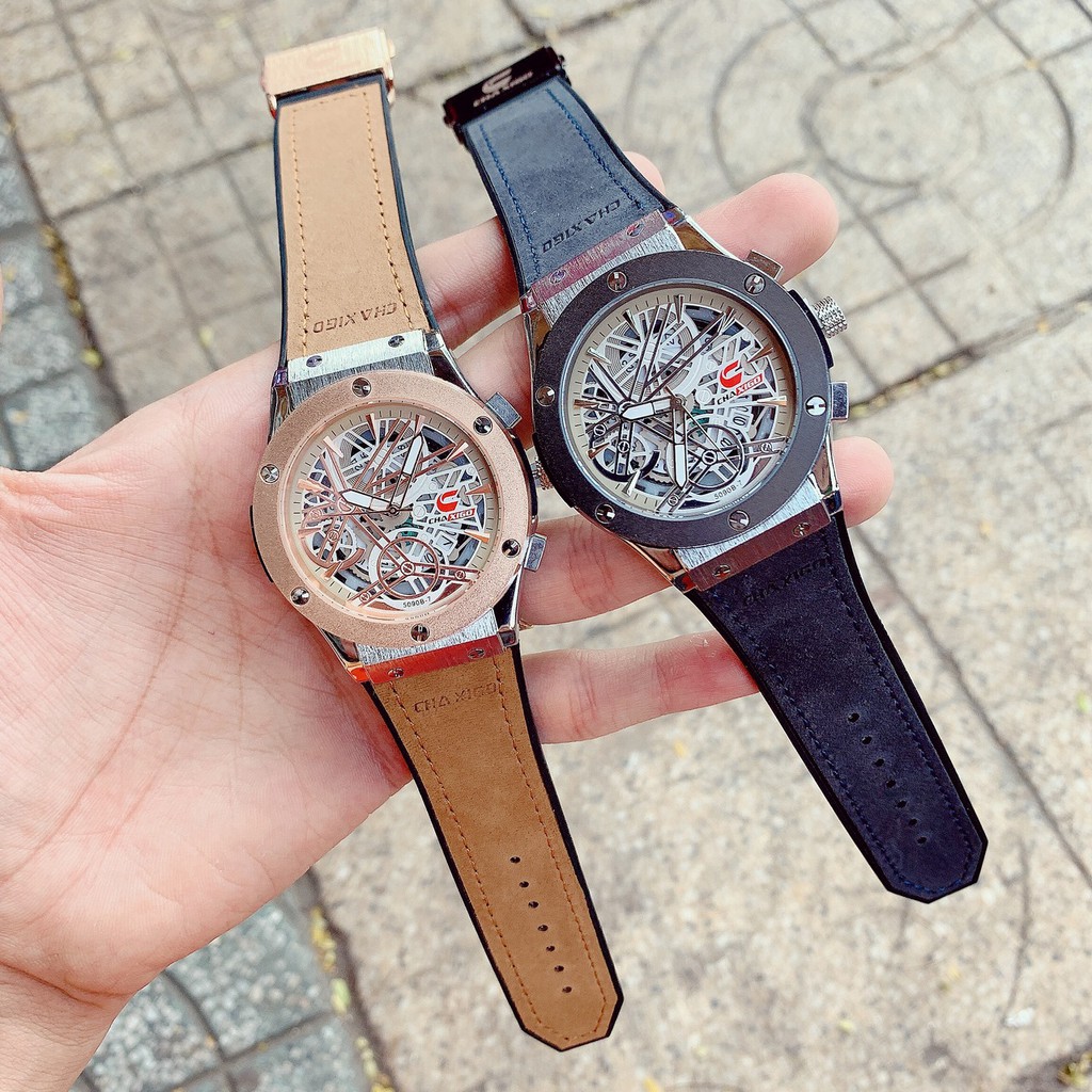 Đồng hồ nam Chaxigo hot trend chất da mềm mại, phong cách hiện đại, nhiều màu sắc dễ dàng phối đồ | BigBuy360 - bigbuy360.vn
