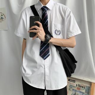 Áo Sơ Mi Ngắn Tay Màu Trắng Cho Nam