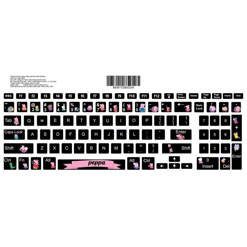 Decal - Sticker bàn phím laptop
