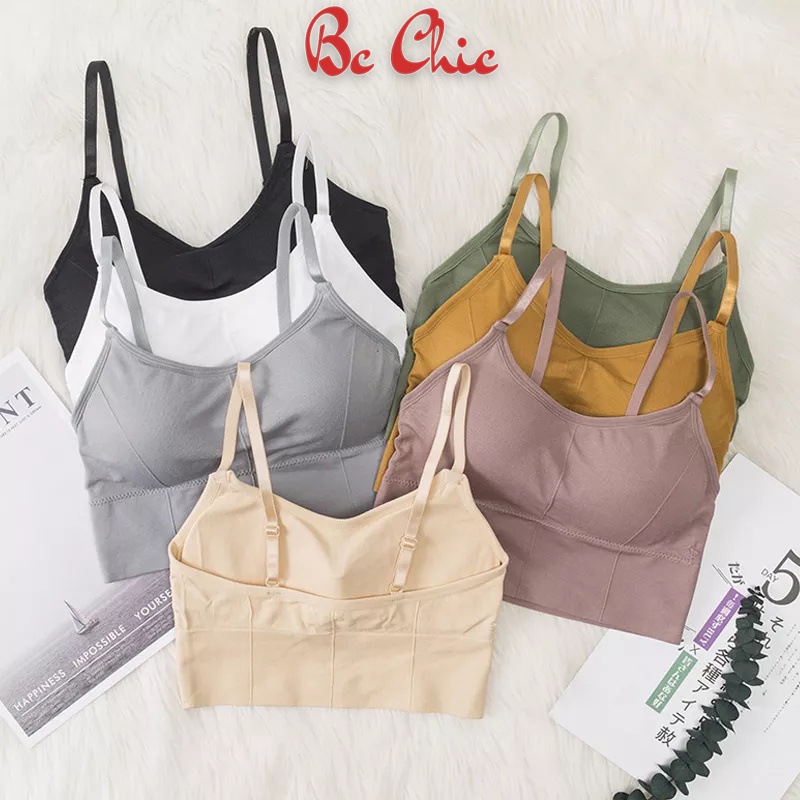 Áo Bra , Áo Lót Nữ gân tăm CROPTOP không gọng nâng ngực gợi cảm cao cấp mã 608 BC_CHIC LINGERIE