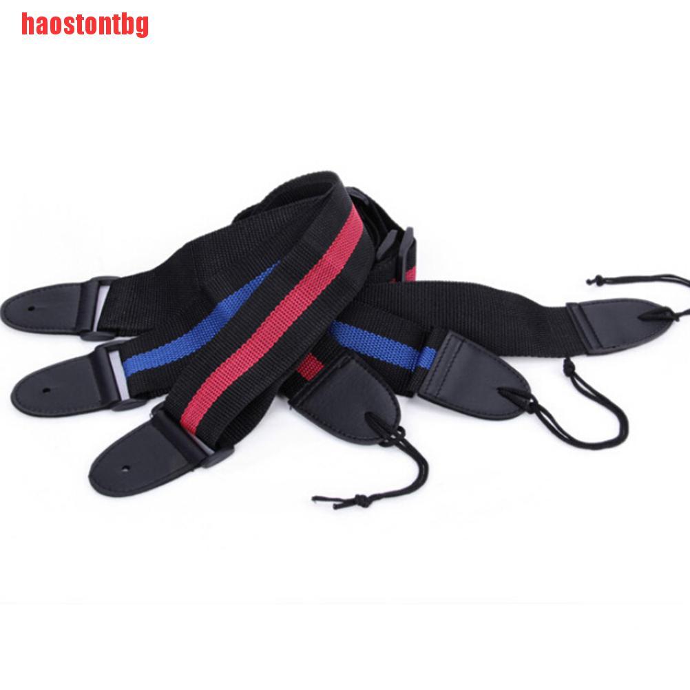 [haostontbg]New Acoustic Electric Guitar Bass Nylon Adjustable Strap Belt Guitar Strap