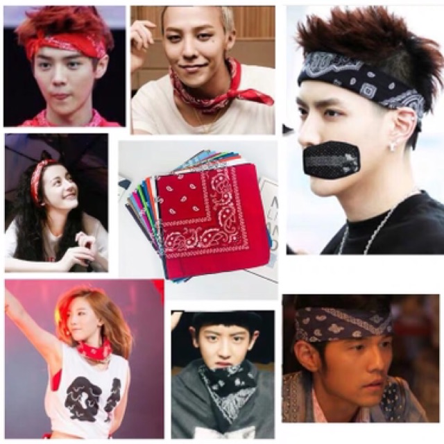 Khăn Turban Khăn Bandana hip hop cá tính thời trang giống nghệ sĩ KPOP USUK