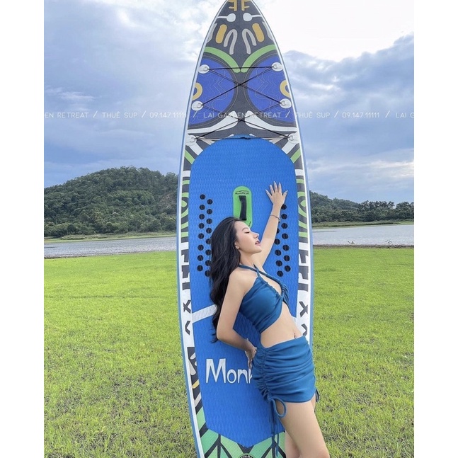 [MẪU HOT+FORM ĐẸP] Bikini 2 mảnh váy phối rút dây bên hông màu xanh cổ vịt
