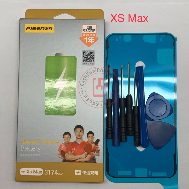 Pin Pisen tương thích cho điện thoại XS Max Táo