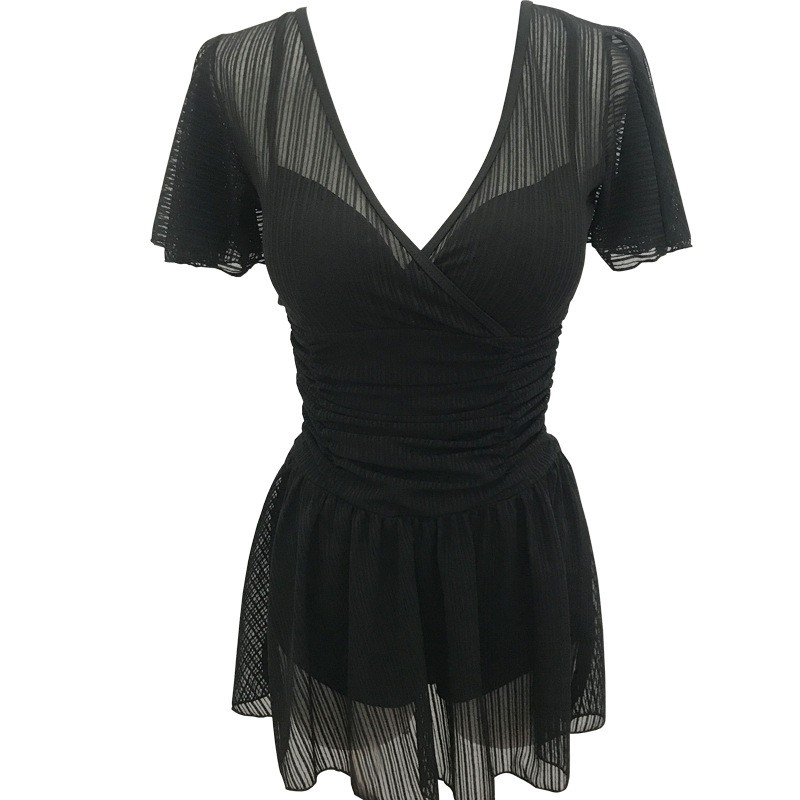 Đồ bơi Liền ren đen cộc tay ( Mã : Y2070 ) | BigBuy360 - bigbuy360.vn