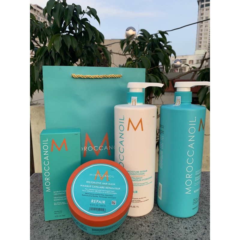 [CHÍNH HÃNG] CẶP DẦU GỘI XẢ PHỤC HỒI ĐỘ ẨM REPAIR MOROCCANOIL 1000ML X 2