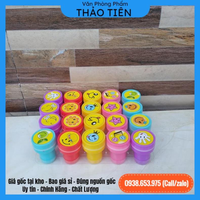 🔥kho sỉ vpp🔥 Đồ chơi con dấu cho bé, đồ chơi đóng dấu hình mặt cười giá rẻ - VPP Thảo Tiên