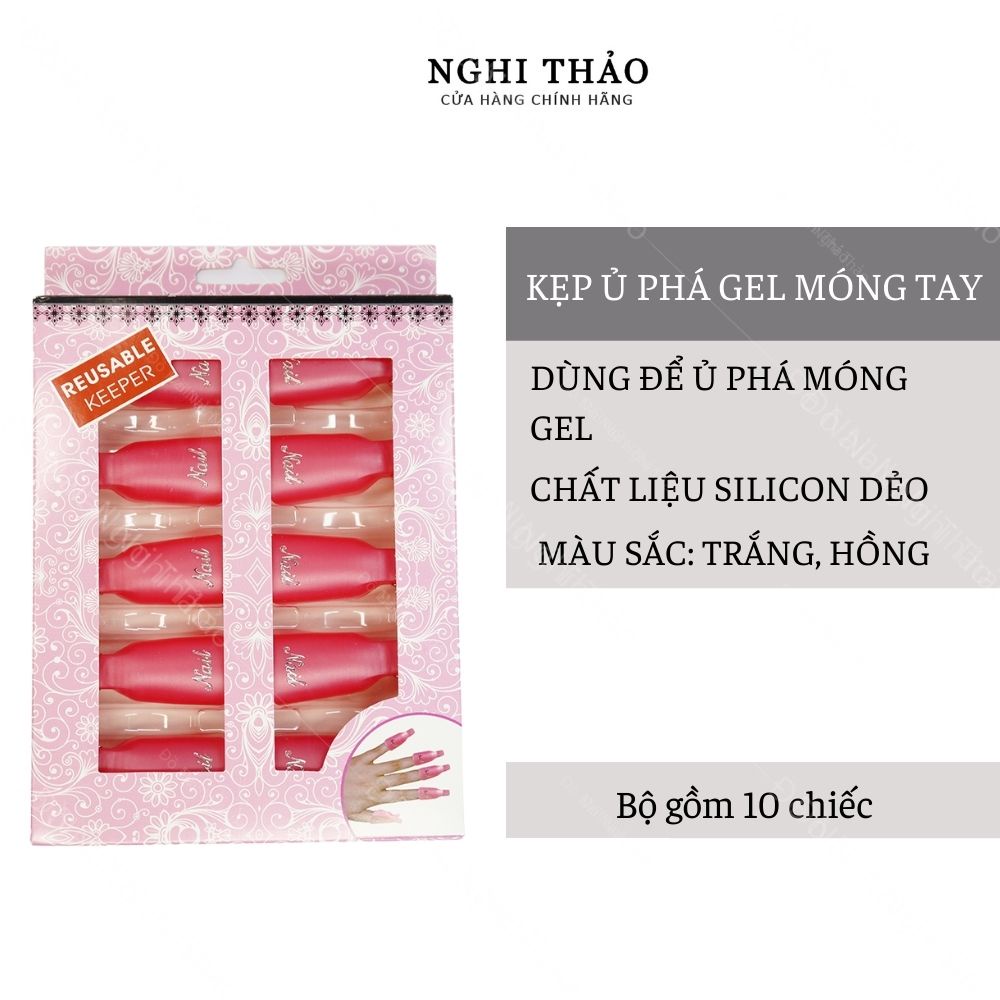 Kẹp ủ phá gel móng tay set 10 chiếc