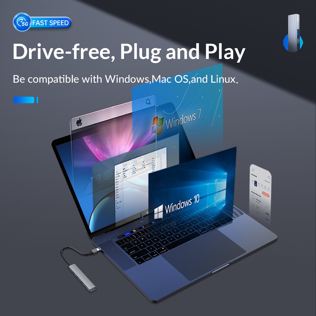 Bộ chia 6 cổng ORICO USB2.0 3 cổng Usb 3.0 kèm đầu đọc thẻ nhớ