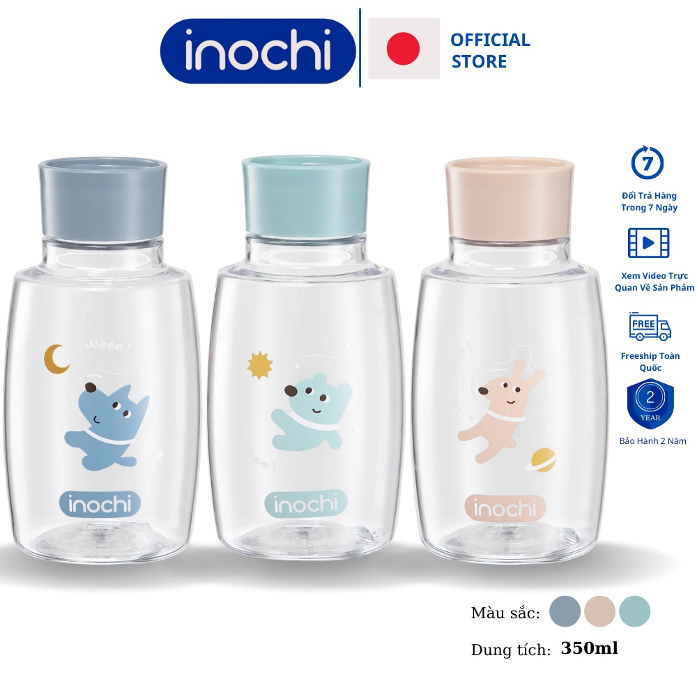 Bình nước trẻ em Goki Planet 350ml inochi đựng nước lạnh nước ép