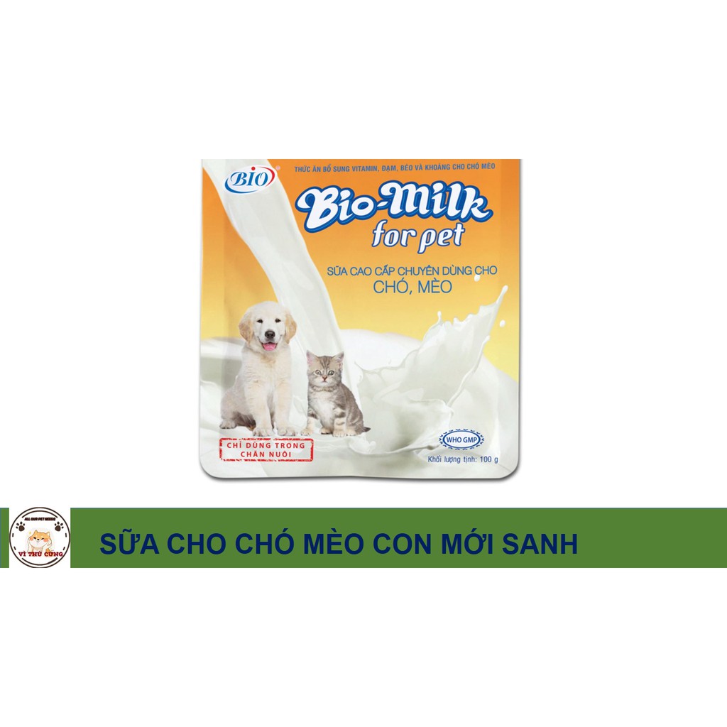 1 GÓI SỮA BIO-MILK CHO CHÓ MÈO GÓI 100g