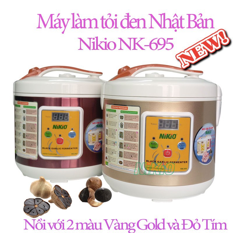 Máy làm tỏi đen Nhật Bản Nikio NK-695 - 5 lít - Đỏ Tím