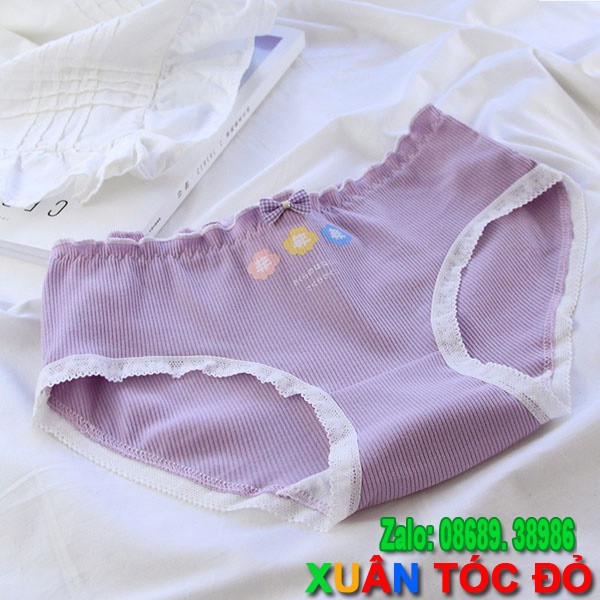  SỈ ZALO RẺ HƠN NHIỀU_ Quần Lót 5 Kiểu Hoa Đào Trắng Tím Cực Đẹp 5108 | BigBuy360 - bigbuy360.vn