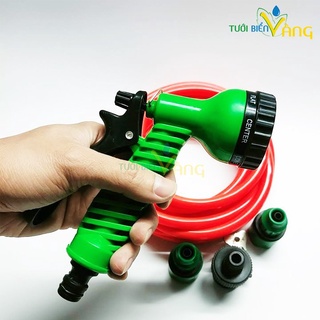 Bộ vòi xịt tưới cây 7 chế độ dây dài 10m nối nhanh vòi nước máy