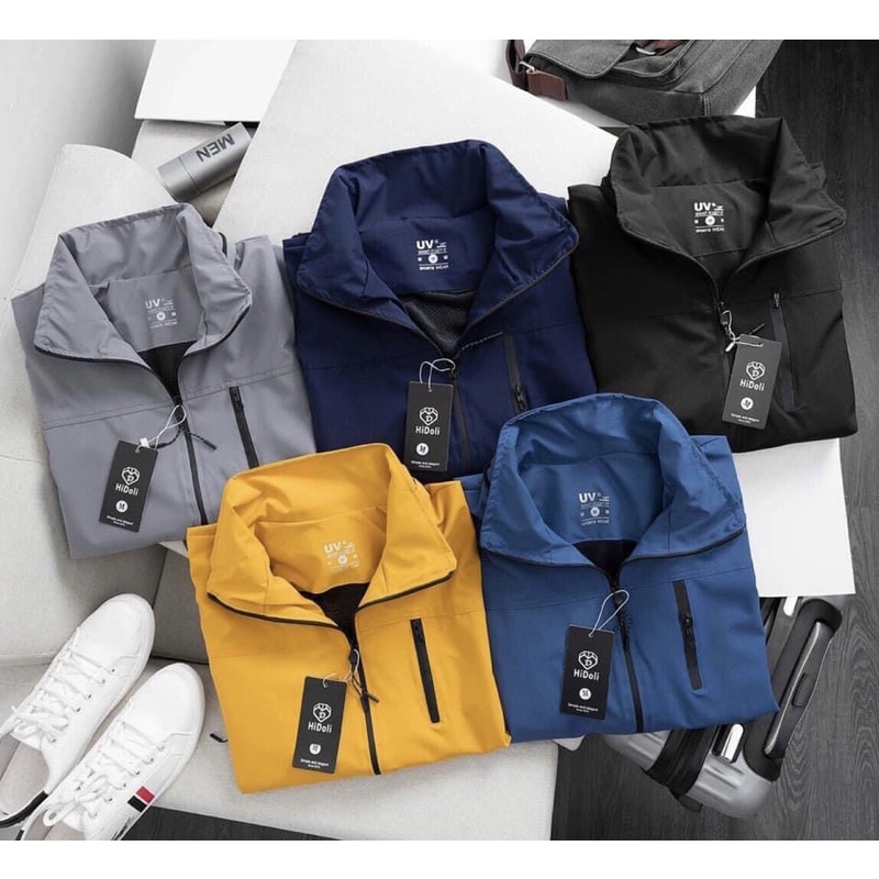 Áo khoác gió nam nữ cao cấp 2 lớp, chất gió tráng bạc, chống nước,chống gió, ngăn tia UV | BigBuy360 - bigbuy360.vn