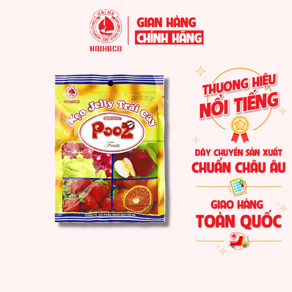Kẹo Dẻo Jelly Pooz Hương Trái Cây (Túi: 100g)