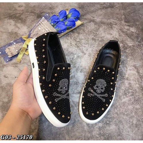 [SIÊU PHẨM] Giày slip on đính đá nam cao cấp cực ngầu và đẹp