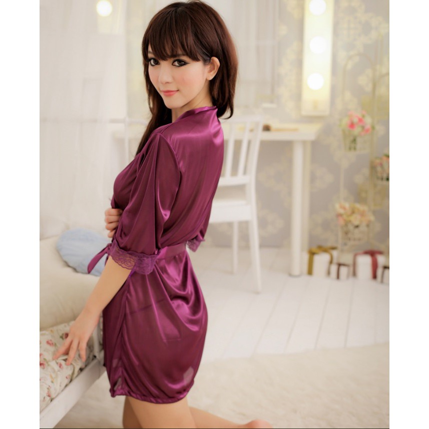 Áo choàng ngủ nữ sexy vải phi thun cao cấp, trẻ trung, thoải mái, thoát mát (MS 09009) Anna Shop