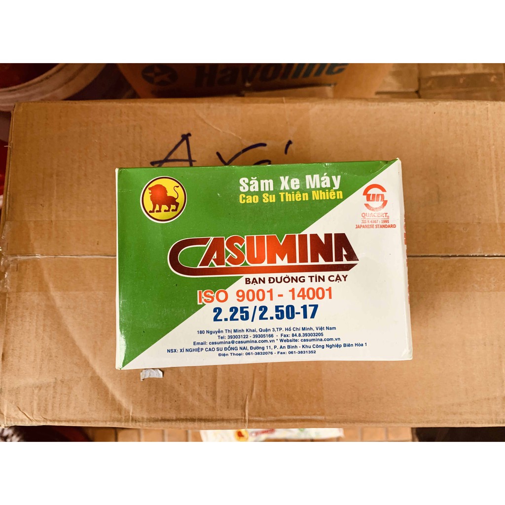 Săm ruột Casumina chỉ trắng hộp 2.25/2.50-17 (70/90-17)