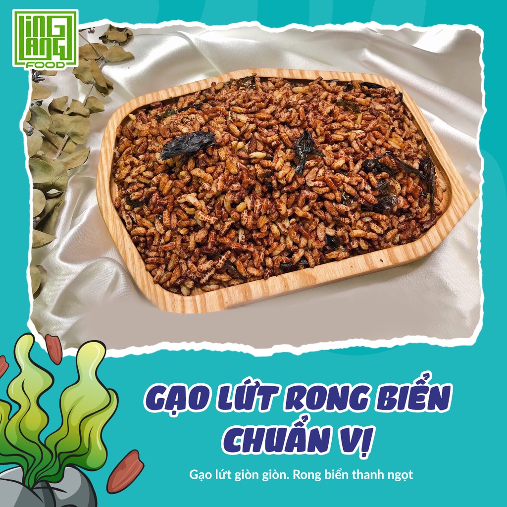 Gạo lứt sấy giòn ăn thử, gạo lức sấy thơm ngon gói 100 gr ăn thử