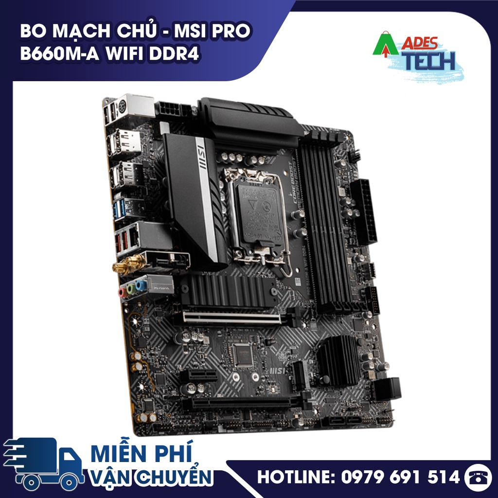 Bo mạch chủ MSI PRO B660MA WIFI DDR4 Bảo hành 36 tháng