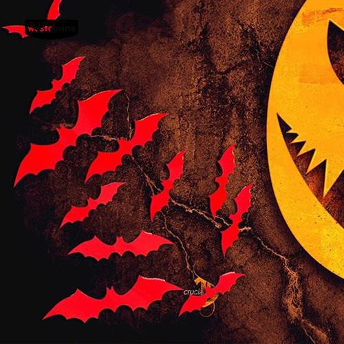 Sticker Dán Tường Hình Con Dơi Theo Phong Cách Halloween