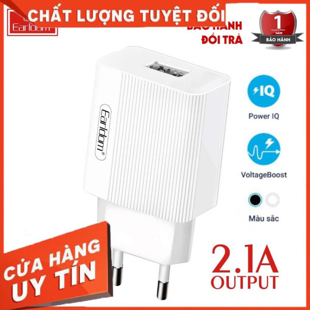 Củ sạc EARLDOM AH201 Chính Hãng Sạc Tốt Cho IPad Pin Dự Phòng Cáp Sạc Tai nghe Bluetooth Airpods IPhone - BH 1 Năm